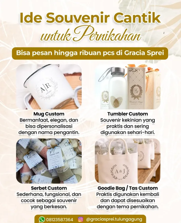 <p>Souvenir cantik bikin momen semakin berkesan. S